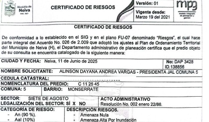 casa1 Alerta por derrumbes en el barrio El Jardín de Neiva: comunidad pide atención urgente a la Alcaldía